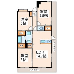 田迎小学校前 徒歩2分 5階の物件間取画像